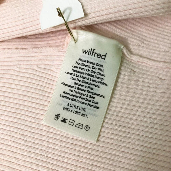 Aritzia Wilfred Elouan Tie Front Ribbed Knit Top Size XS - Picture 7 of 15